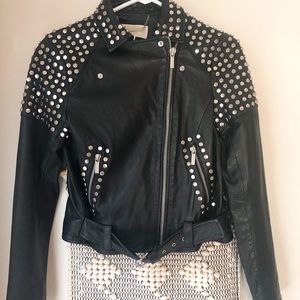 Michael Kors lamb skin rare grommet jacket